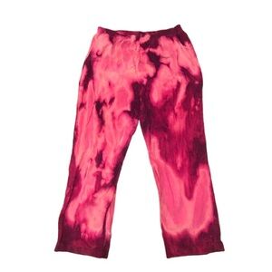 Vintage tie dye elastic waist hi rise cords